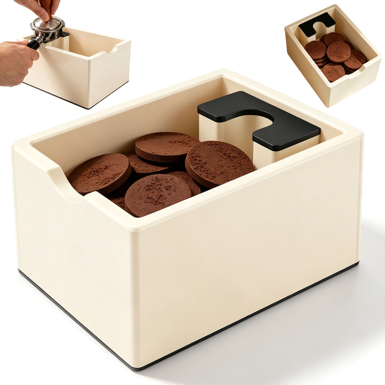 Coffee Knock Box - Large Capacity Espresso Knock Box Coffee