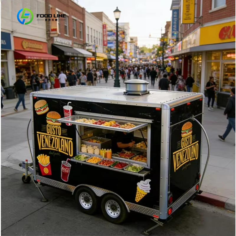 Mobile Coffee Van Equipment - Square-shaped Restaurant Equipment Hot Dog Small