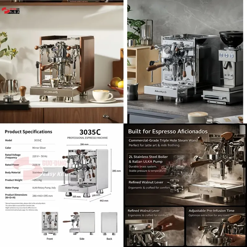 Coffee Equipment For Espresso Machine - 【CHIMU HOME】Commercial Smart Espresso Coffee Machine