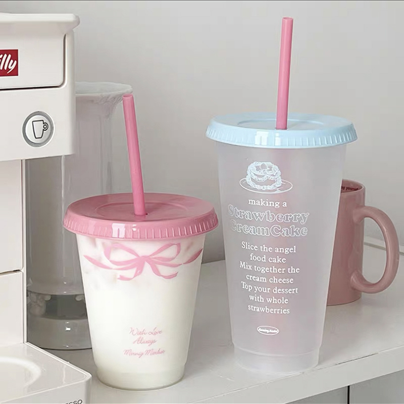 Coffee Equipment Eu - Kawaii Water Cup With Lid Straw
