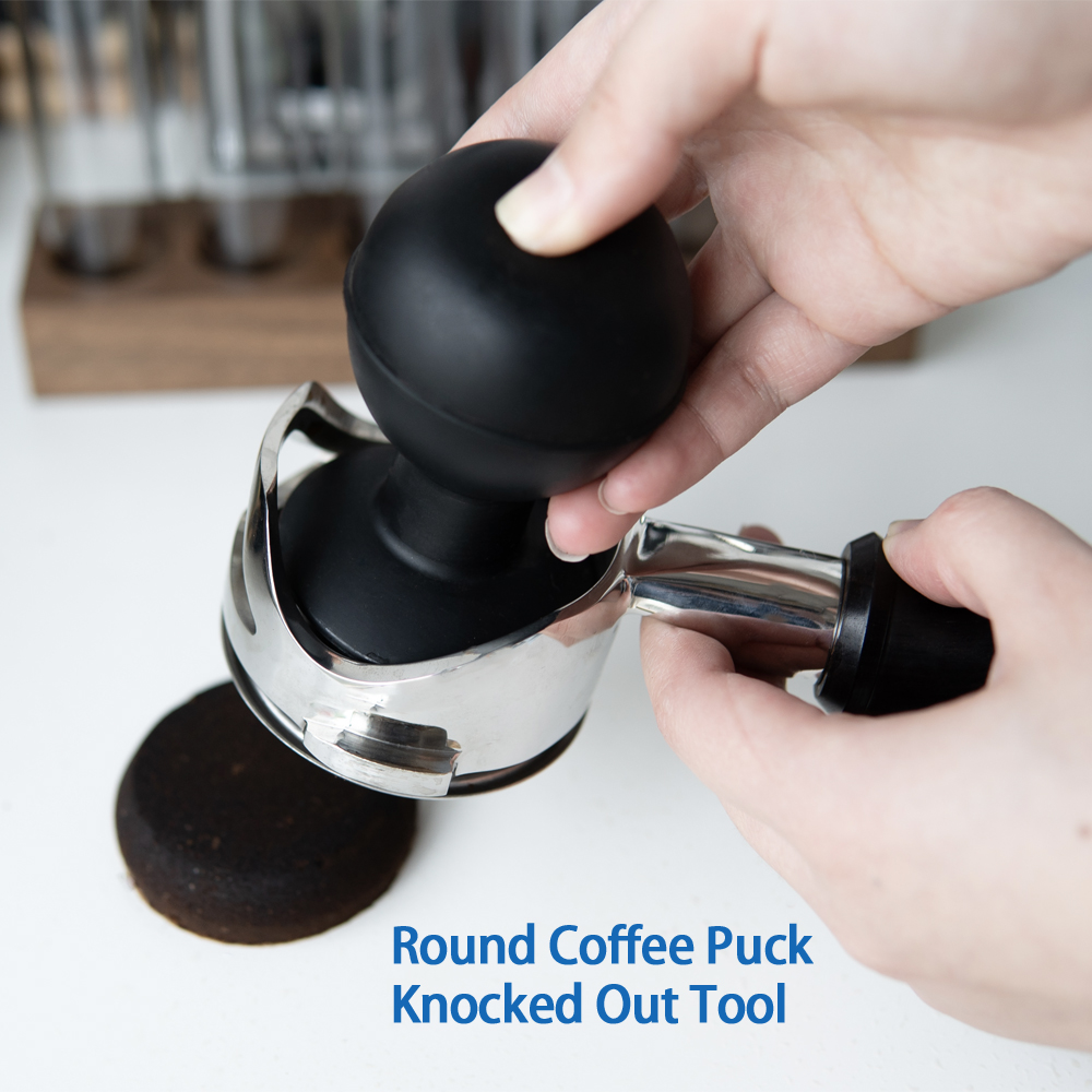 Coffee Knock Box - Round Coffee Puck Remove Tool Free-knock