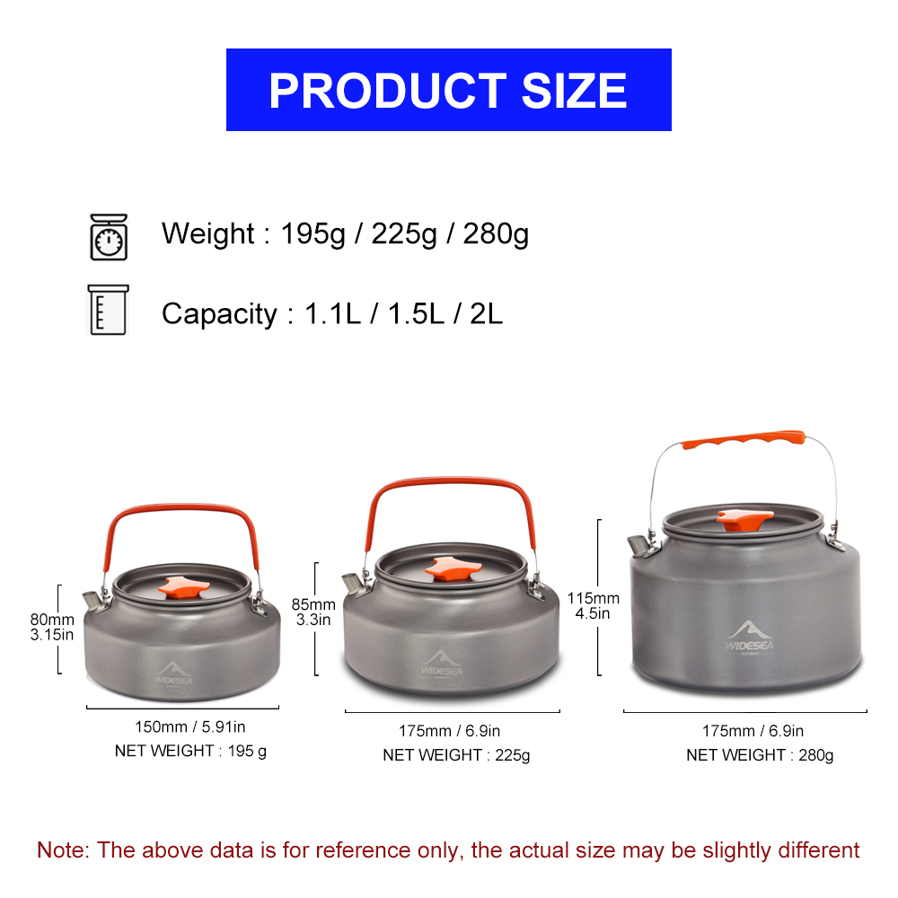 Widesea 1.1L 2L1.5L Camping Wa - огляд і ціна Outdoor Coffee Equipment