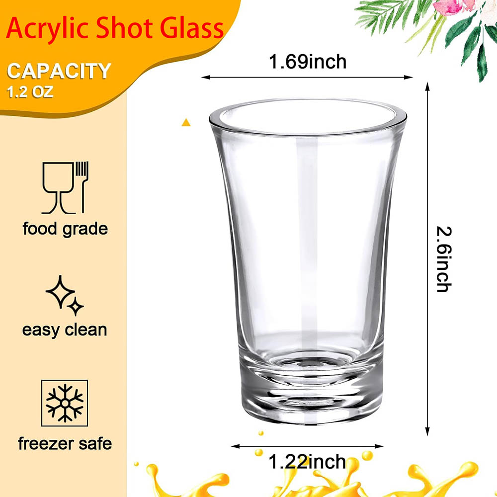 1.2oz Acrylic Shot Glass Bulk  - огляд і ціна Espresso Shot Glass