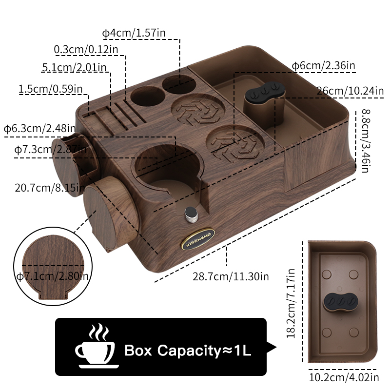 KISSHOME Espresso Tamper Stati - огляд і ціна Coffee Knock Box