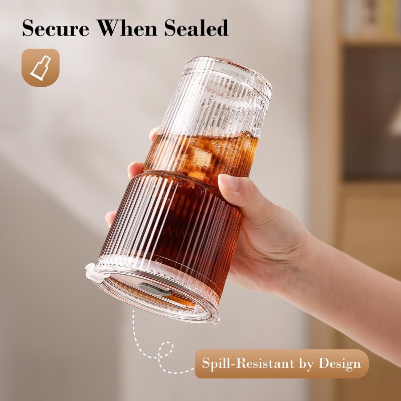 Striped Glass Coffee Cup with  - огляд і ціна Espresso Shot Glass